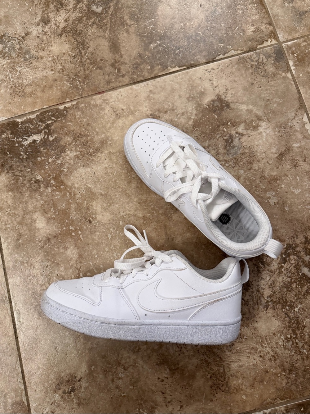 Kids White Nike Sneakers - Classic Low-Top